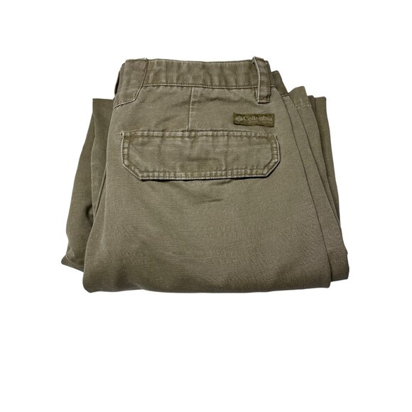 Columbia Men' Khaki Tan Cargo Pants Size 34 Relaxed Fit 100% Cotton Durable - Picture 14 of 15